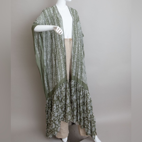 Mossy Maxi Free Flow Paisley Duster Kimono - Picture 5 of 6